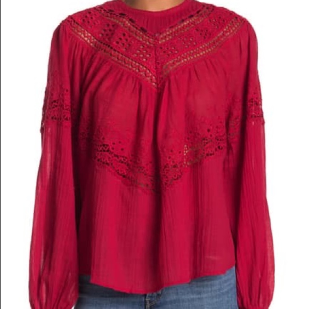 Free People Red Top